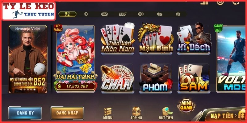 Hệ thống trò chơi online đổi thưởng tại B52 đa dạng