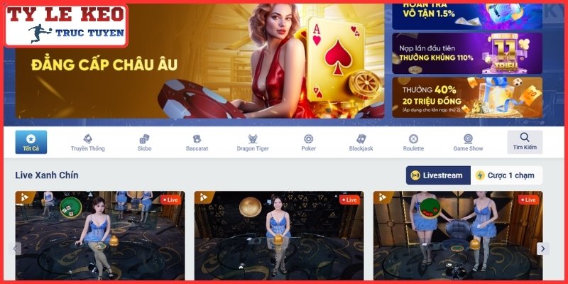Live casino tương tác sống động cùng Dealer